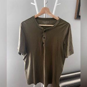 J Crew Olive Green Henley - Large